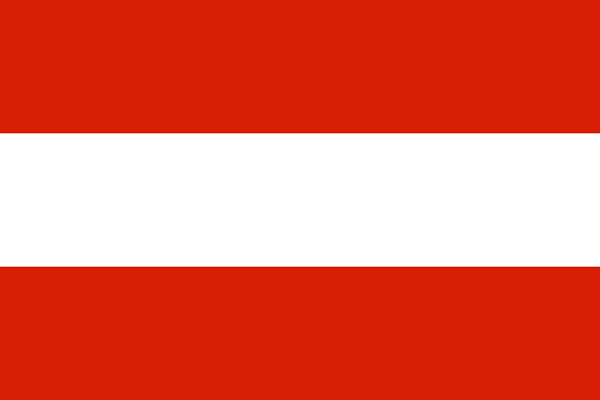 Stolní vlaječka Rakousko - praporek s návlekem 11×16