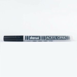 DARWI Akrylová fixa - tenká - 3 ml/1 mm - bílá krycí