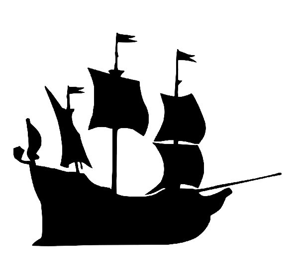 Plastová šablona - Pirátská loď