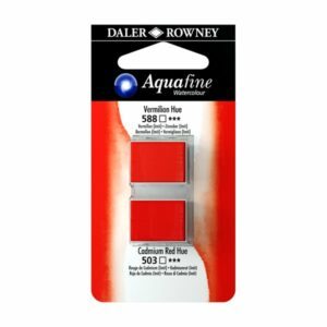 Umělecká akvarelová barva Daler-Rowney Aquafine - dvojbalení - Rumělka/kadmium červené