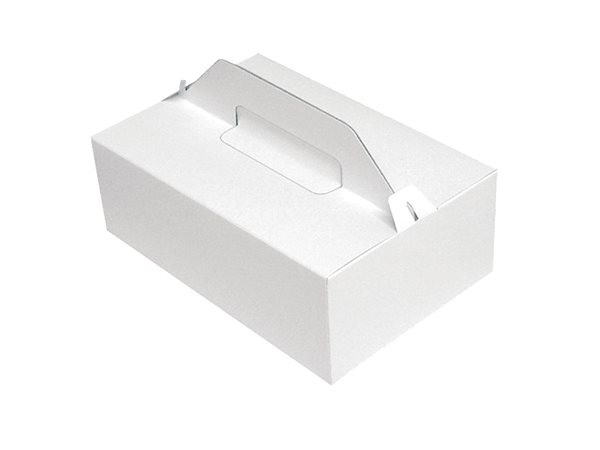 Krabice na zákusky bílo-šedá 18