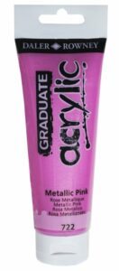 Graduate akrylová barva 120 ml - Metalická růžová