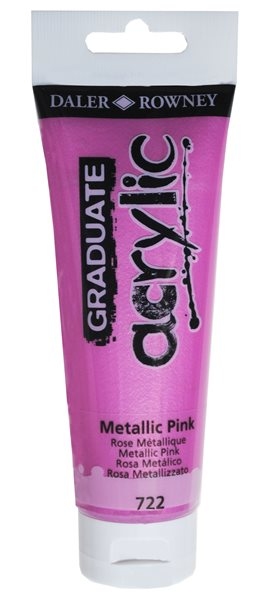 Graduate akrylová barva 120 ml - Metalická růžová