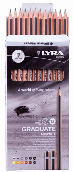 Sada grafitových tužek LYRA Graduate - 12 ks