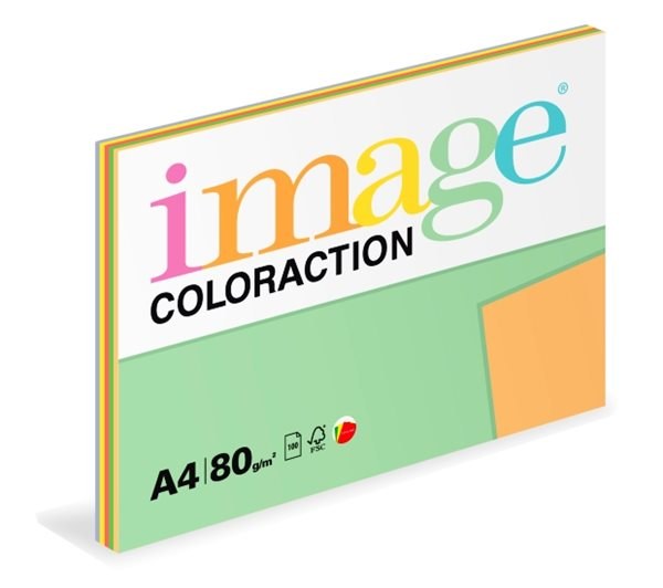 Coloraction A4 80 g 5 × 20 ks - mix intenzívní (žlutá