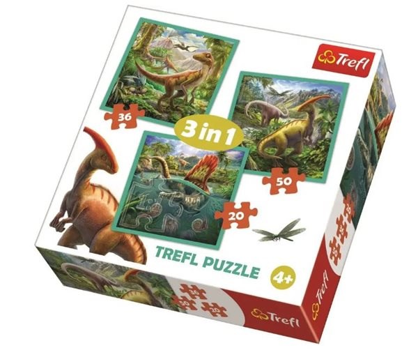 Puzzle Neobyčejný svět dinosaurů 3 v 1 (20