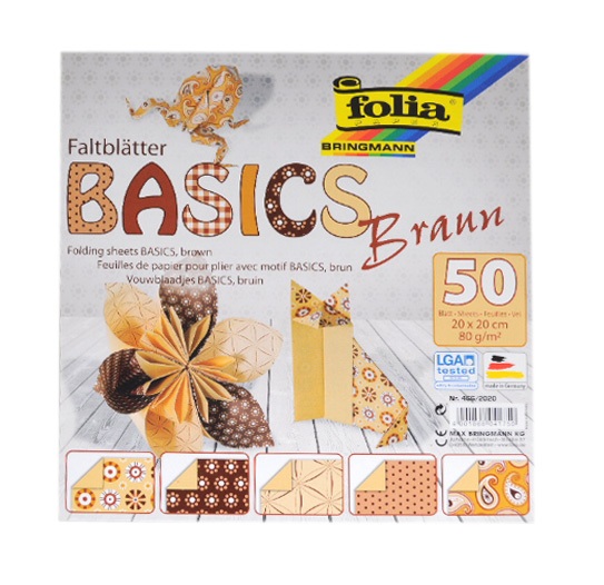 Origami papír Basics 80 g/m2 - 10 × 10 cm