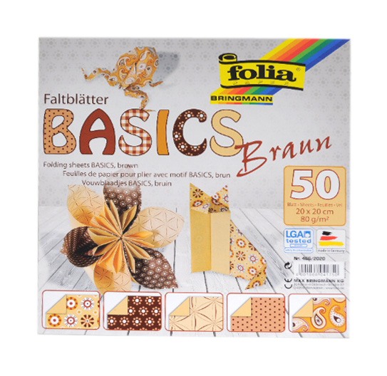 Origami papír Basics 80 g/m2 - 15 × 15 cm