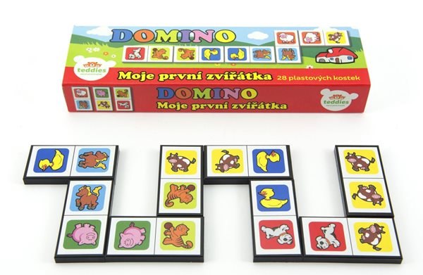 Domino Moje první zvířátka 28ks společenská hra