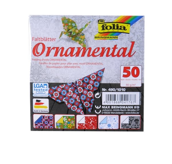 Origami papír Ornamental 80 g/m2 - 15 × 15 cm