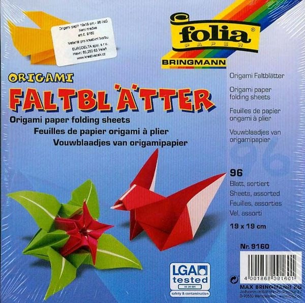 Origami papír na výrobu květin - 19 × 19 cm
