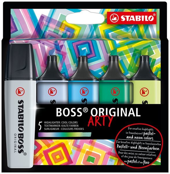 STABILO BOSS ORIGINAL Zvýrazňovač ARTY - sada 5 barev
