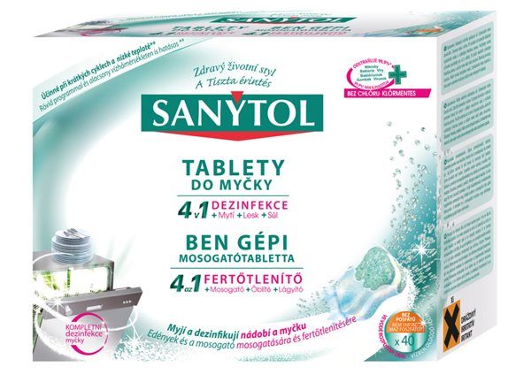 Sanytol tablety do myčky 4 v 1 (40 ks)