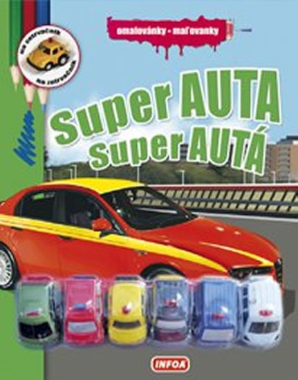 Super auta - Omalovánky + 6 hraček - neuveden