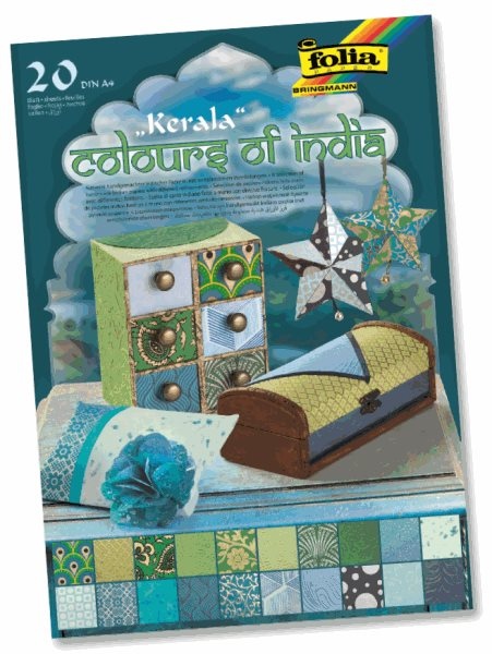 Sada papírů Barvy Indie A4 - odstíny zelené