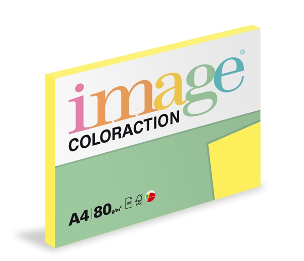 Coloraction A4 80 g 100 ks - Canary/středně žlutá