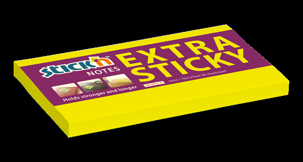 Samolepicí bloček Stick'n Extra Sticky 76 × 127 mm