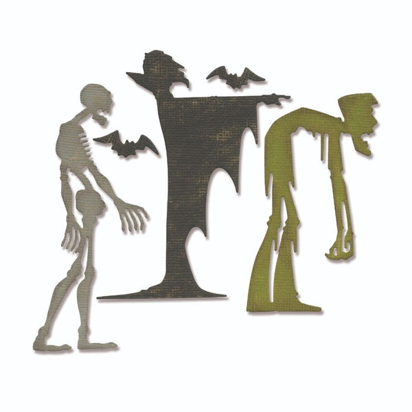 Vyřezávací kovové šablony Thinlits - Zombie