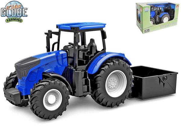 Kids Globe traktor modrý se sklápěčkou volný chod 27