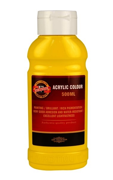 Koh-i-noor akrylová barva Acrylic - 500 ml - žluť tmavá