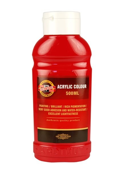 Koh-i-noor akrylová barva Acrylic - 500 ml - červená tmavá