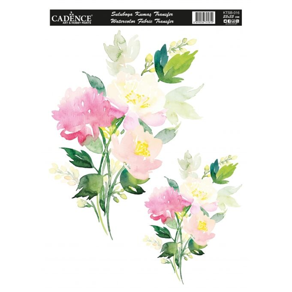 Nažehlovací obrázek na textil Cadence - akvarelová luční kytice