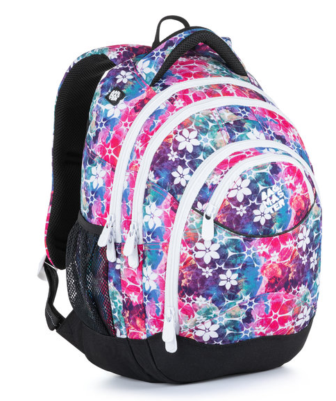 Studentský batoh Bagmaster - ENERGY 21 A PINK/WHITE/TURQUOISE