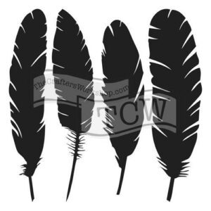 Plastová šablona - Four feathers