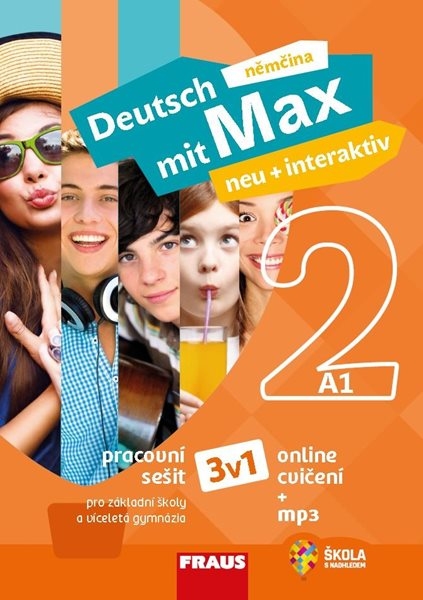 Deutsch mit Max neu + interaktiv 2 - hybridní pracovní sešit 3v1 (barevný)