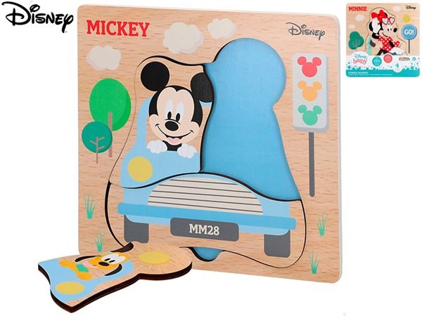 Mickey Mouse puzzle dřevěné 4 dílky