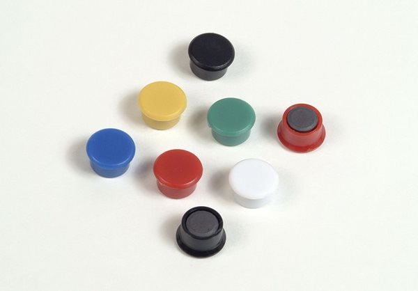 RON Magnet barevný kulatý 9 mm - 14 ks