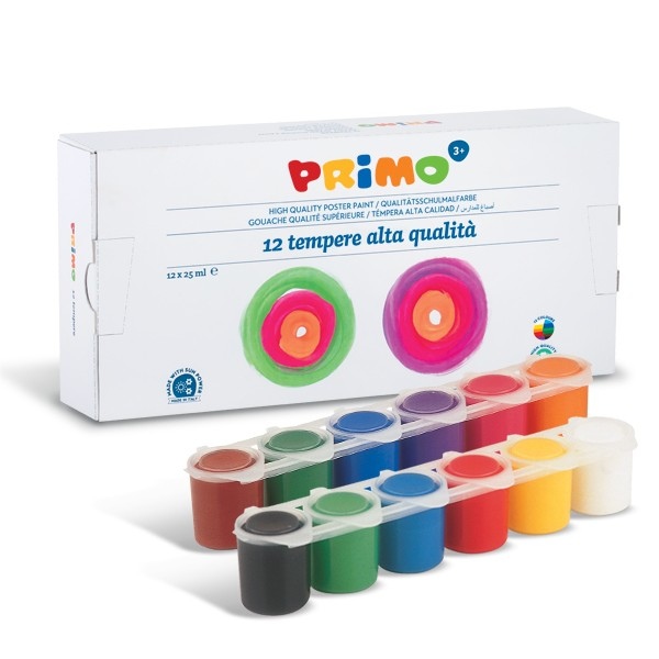 Primo Barvy temperové 12 × 25 ml