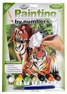 Malování podle čísel 22 × 30 cm - Tygří rodinka