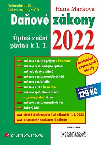 Daňové zákony 2022 - Marková Hana
