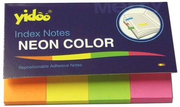 Samolepicí bloček 50 × 20 mm 4 barvy - neon mix