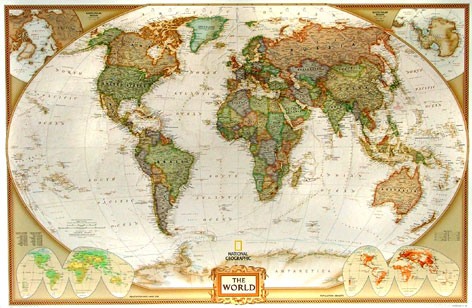 Nástěnná mapa Svět National Geographic