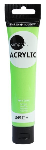 Akrylová barva Simply 75 ml - neonově zelená