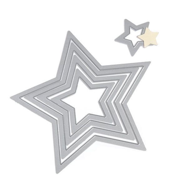 Vyřezávací kovové šablony Framelits - Hvězdy (5 ks)