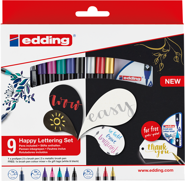 Edding Happy Lettering set e-1340/9+2