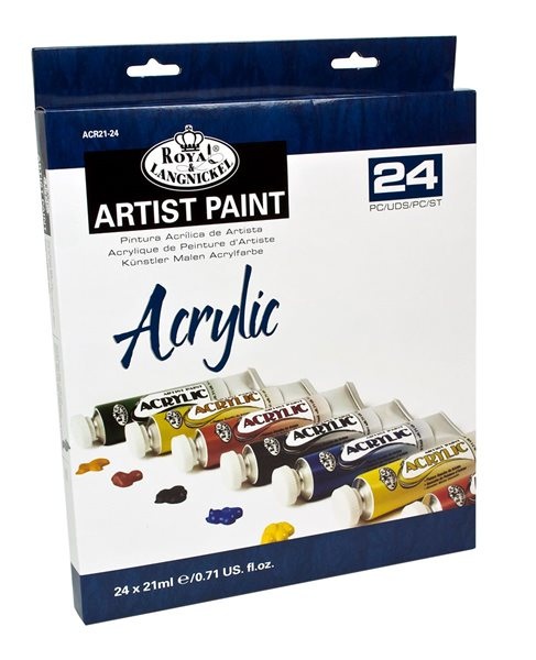 Akrylové barvy R&L - ARTIST 24 × 21 ml