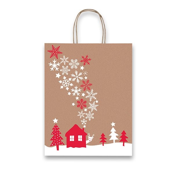 Vánoční dárková taška Fantasia Snowflakes 26 × 34